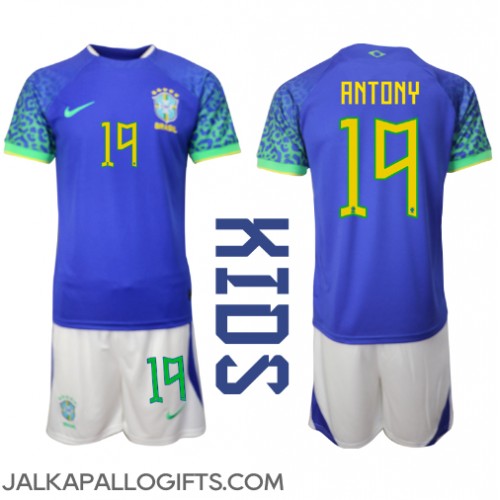 Brasilia Antony #19 Vieras Peliasu Lasten MM-kisat 2022 Lyhythihainen (+ Lyhyet housut)